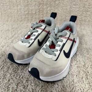 Nike Cream and Red Sneakers